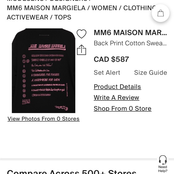 Maison Margiela 6 Slide slit hoodie (black) - Picture 4 of 11